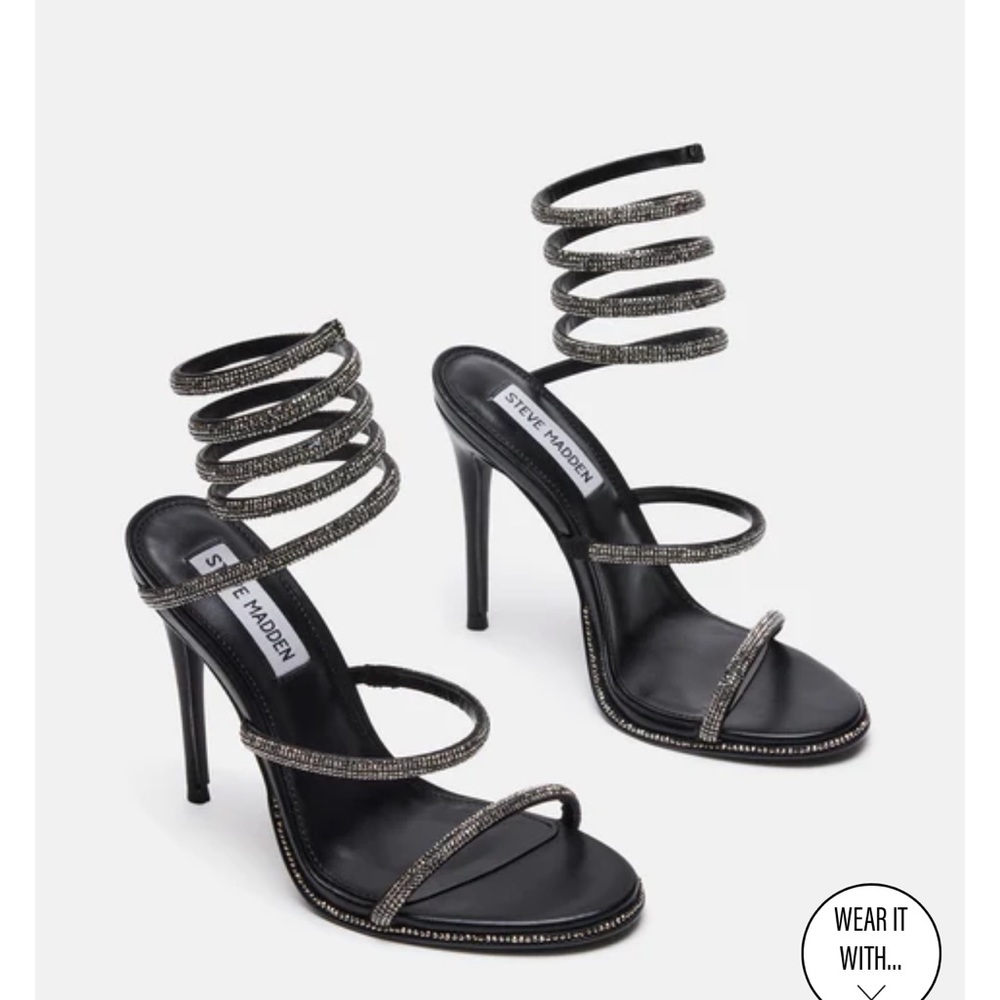 Steve Madden - exotica black heels - Brand NEW -size 6.5